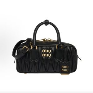 Miu Miu Matelassé Leather Bowling Bag